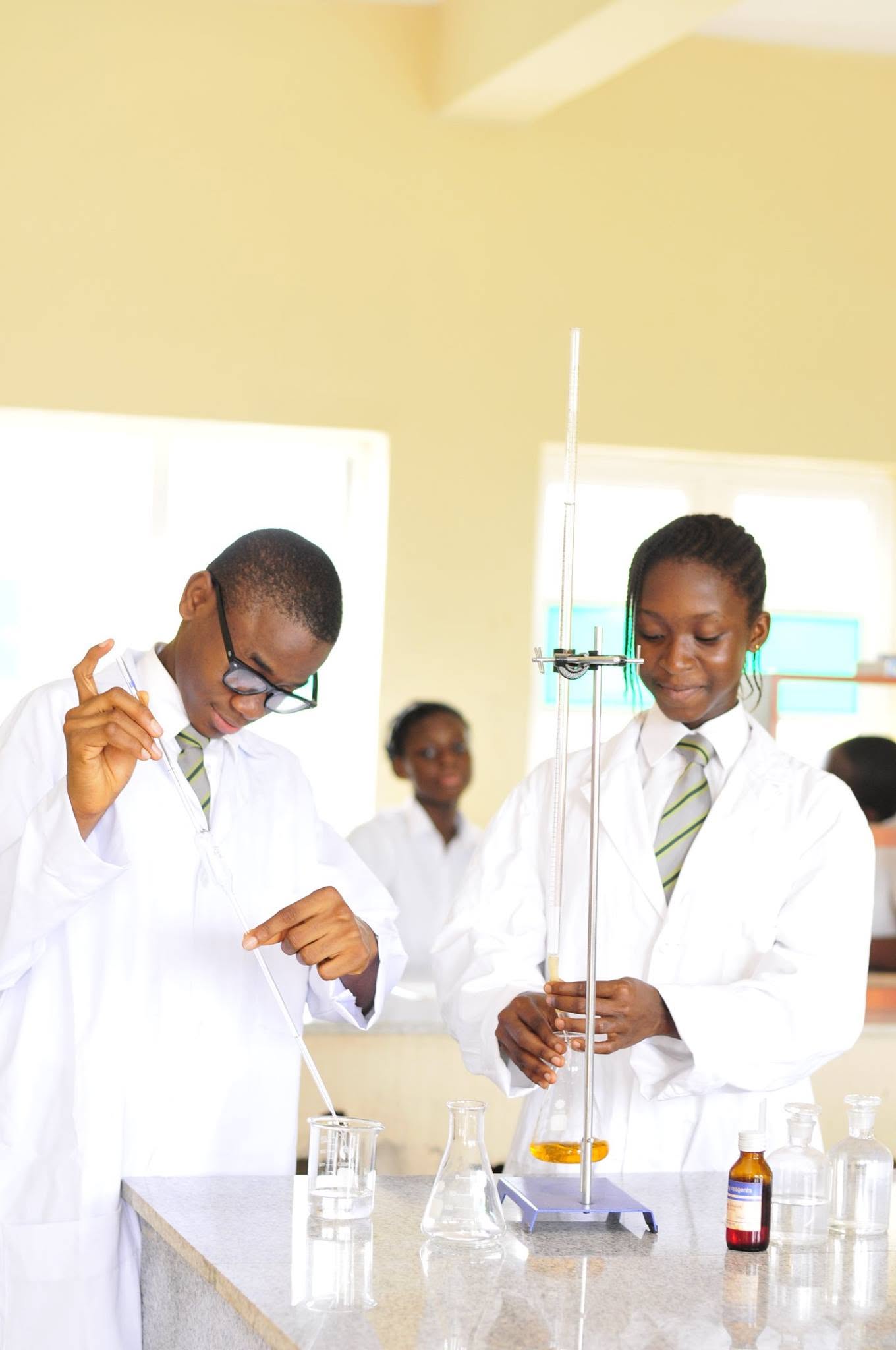 Students participating in creative activities